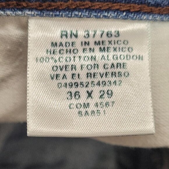 Members Mark Straight Leg Blue Jeans | 36x29 | 100% Cotton | High Rise - Picture 4 of 4